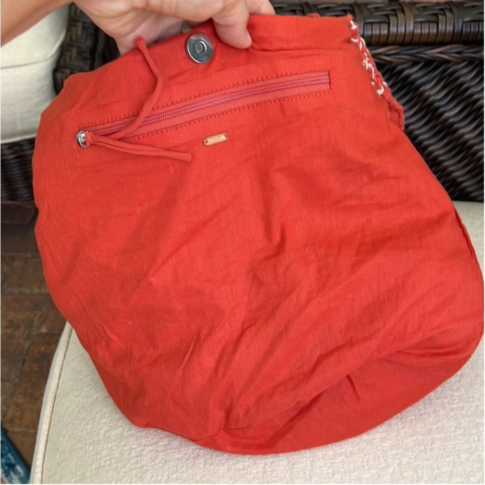 FREE PEOPLE Northbound Hobo Crochet Bag Cotton Stripe Multicolor Crossbody - Picture 13 of 16